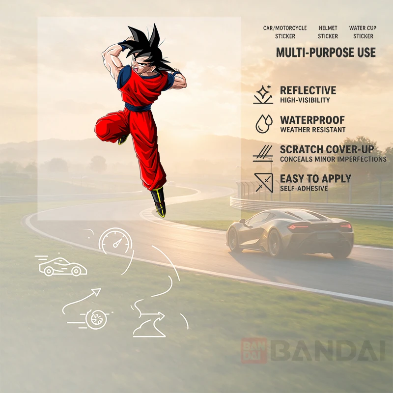 Car Stickers Anime Martial Artist Dynamic Vinyl Decal Waterproof Die Cut for Car Window Laptop Decoration Auto Decor