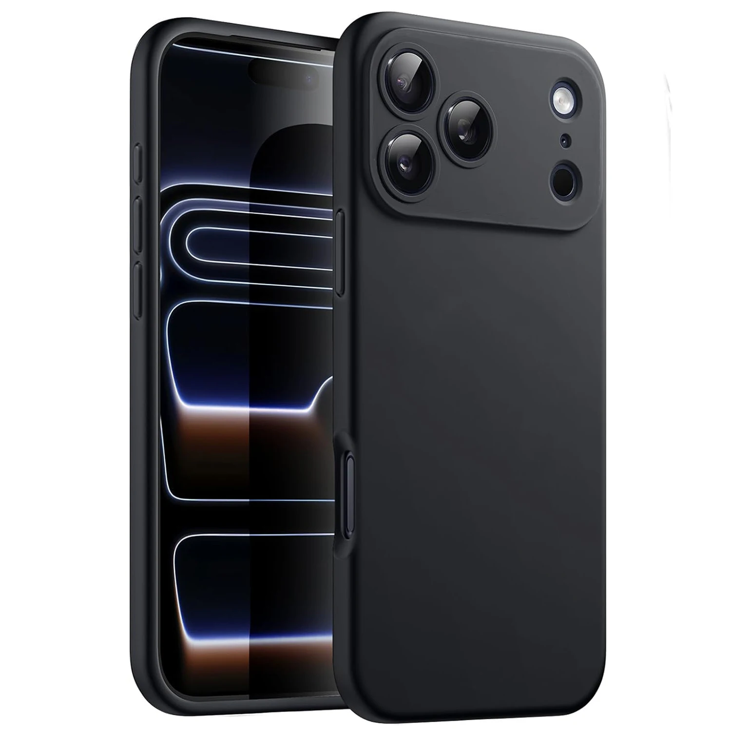 Funda negra de TPU a prueba de golpes para iPhone 17 Pro Max 17 Air 15 14 13 11 12 16 Pro Max Plus Mini funda trasera de silicona suave