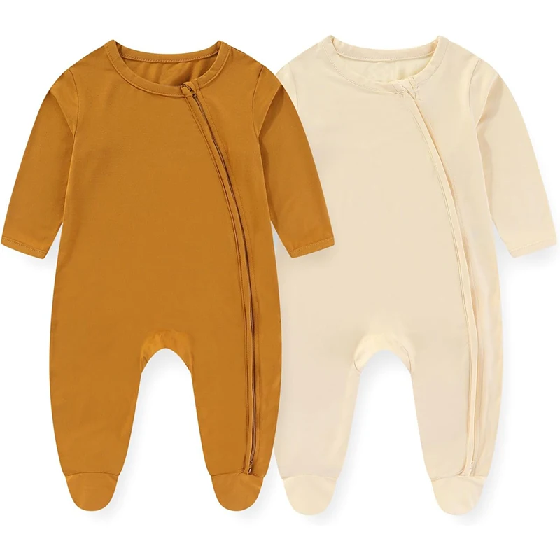 Unisex Rayon Bamboo Solid Color Fashion Boys Shoes Bodysuit Baby Clothes Comfortable Newborn Wear