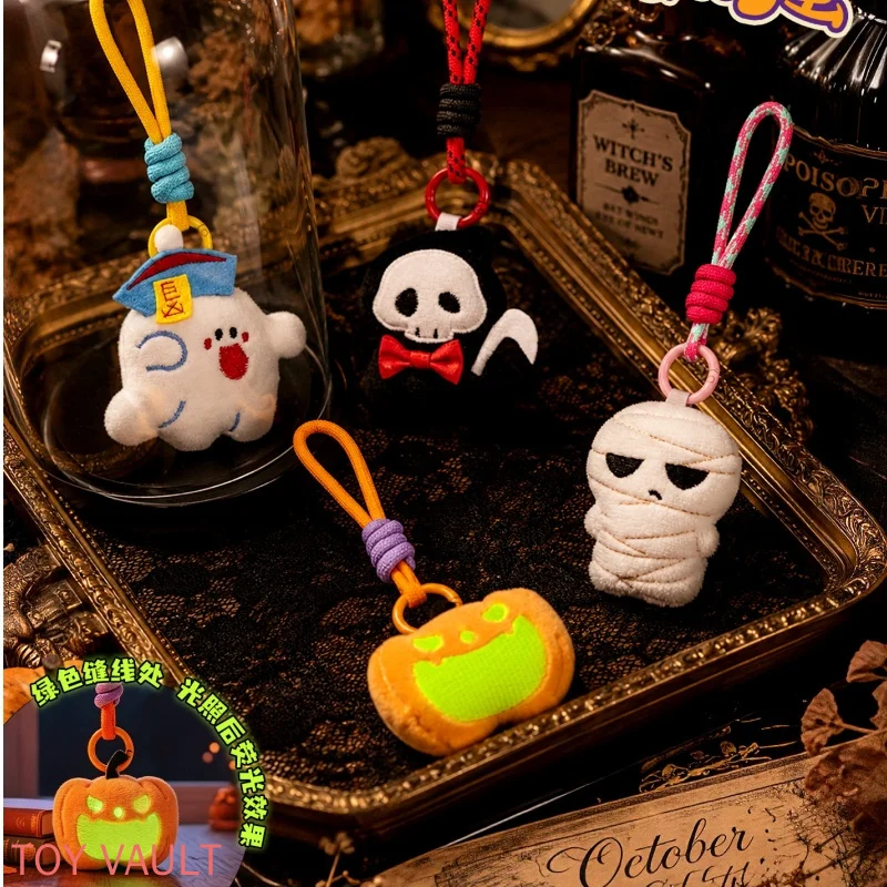Halloween Shining Pumpkin Ghost Plush Pendant Practical Gifts Handbag Small Pendant Toys