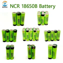 100% New NCR 18650B 3400mAh Battery For 12V 16.8V 21V Battery Screwdriver Battery With Weld Soldering Strip Customize