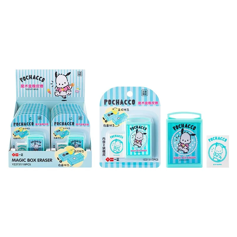 Iigen سانريو متعة صندوق سحري ممحاة أنيمي كورومي سينامورول Pochacco Kawaii الطلاب مدرسة تصحيح المطاط محايات القرطاسية