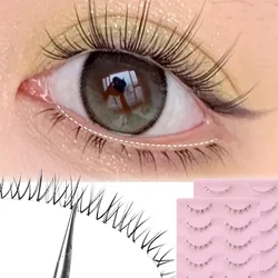 Lower Eyelashes Pack Natural Manga Under Eye Lashes Comfortable Lower Eyelashes Handmade Clear Band Bottom Lashes Makeup Tools