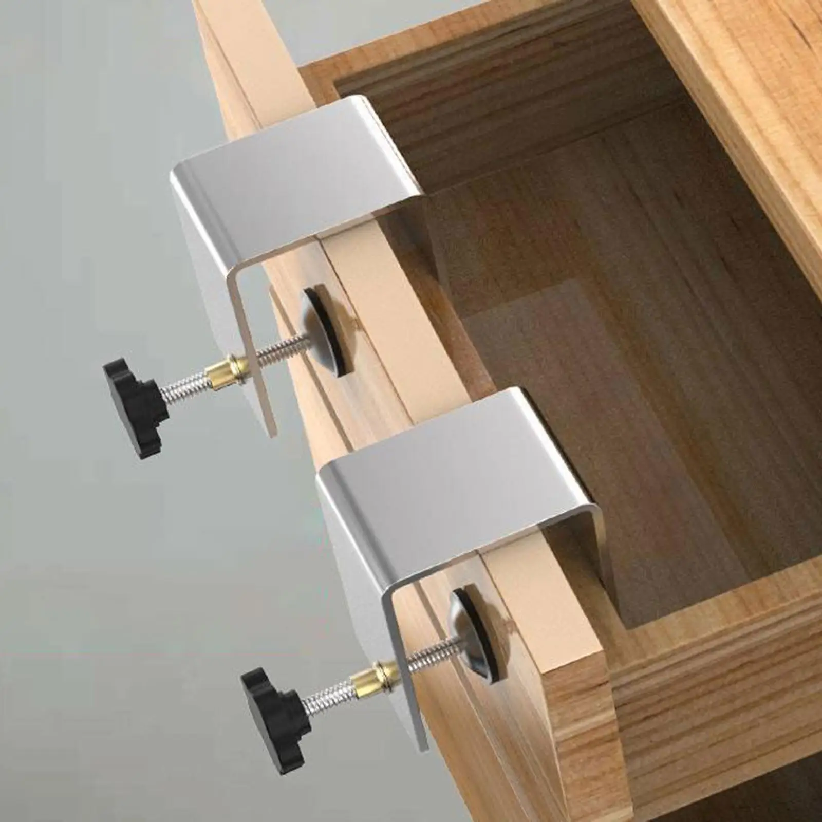 2Pcs Drawer Front Installation G Fixing Clamp Adjustable for Woodworking