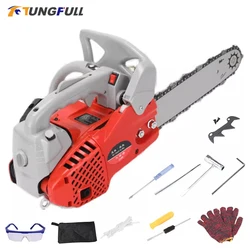 1800W Mini Gasoline Saw Logging Chainsaw Portable Single Hand Saw 25CC 15500rpm Powerfull Small Gasoline Logging Saw