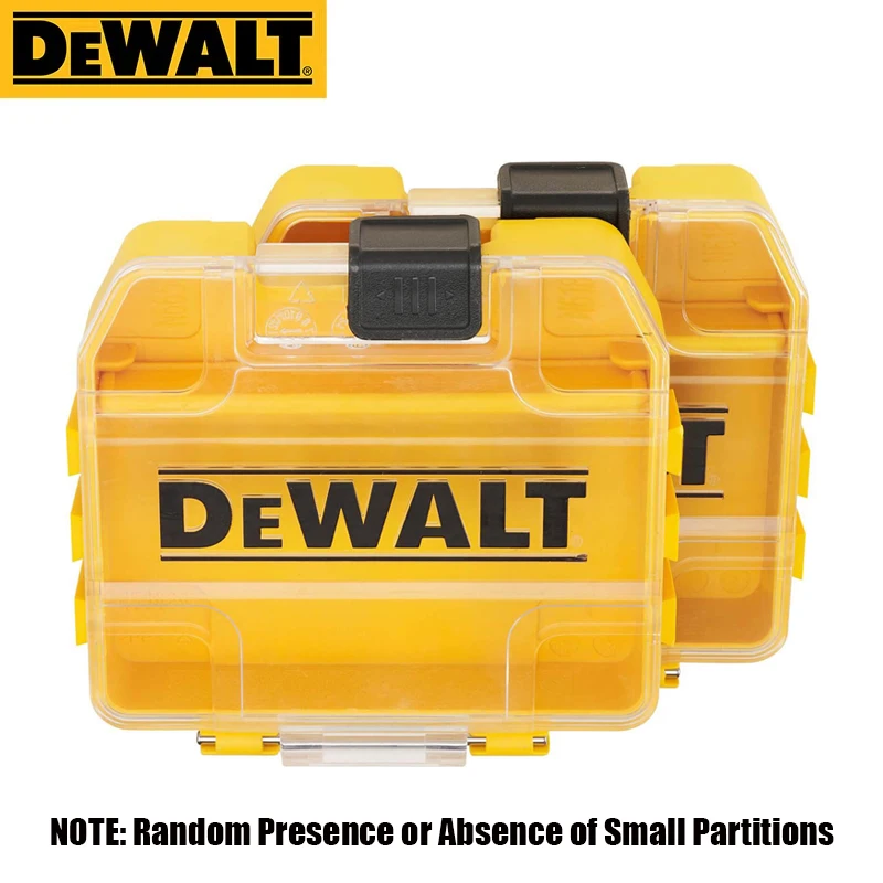Dewalt-case Resistente para Brocas Pequeno Estojo Resistente Empilhável Instale a Caixa de Acessórios para Ferramentas Amarelo Original 74x67x17 mm Peças