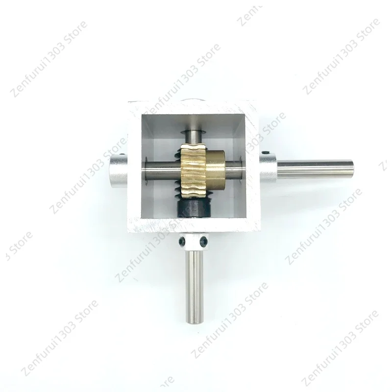 Worm Gear Reduction Gearbox 6mm 8mm Shaft 20T Gear 90 Degree Right Angle 1:10 1:20