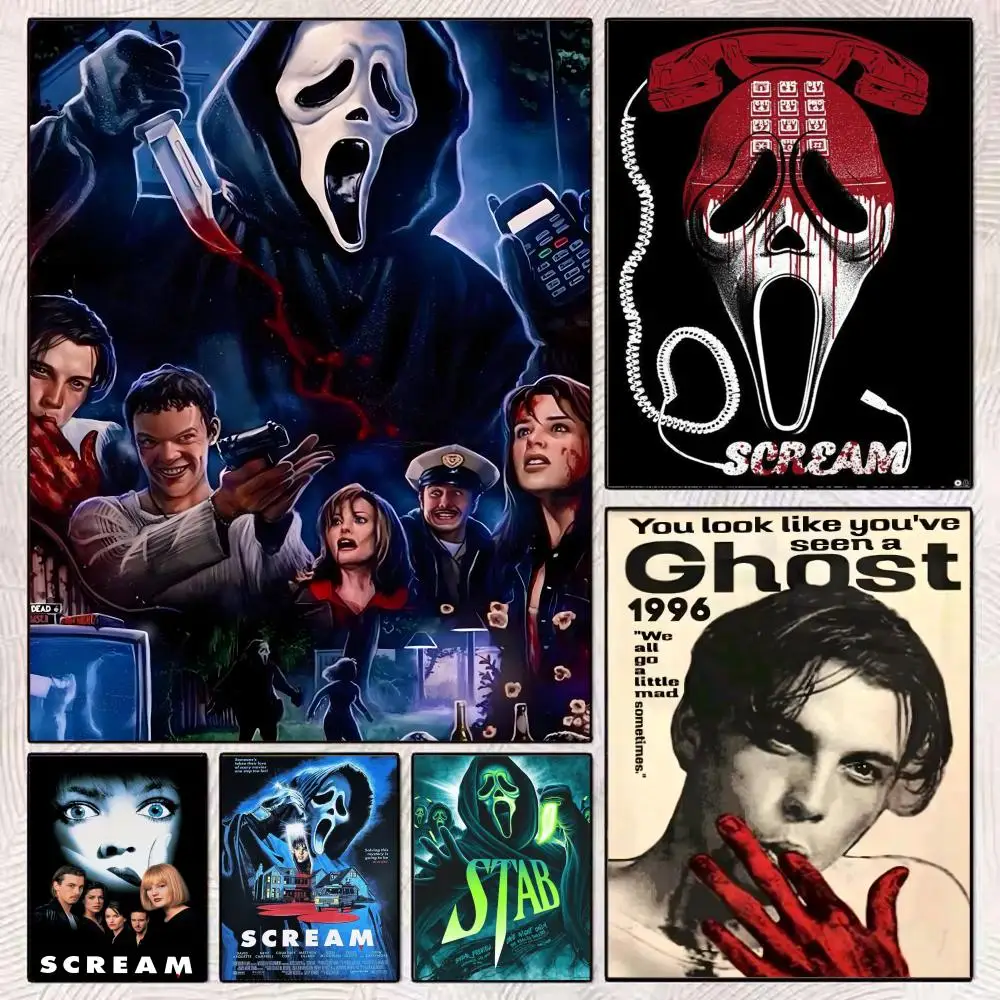 Póster de película de terror S-ScreaM, Mural artístico HD, Wallart, para decoración de la habitación del hogar, decoración impresa Vintage DIY