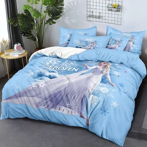 Tòa nhà in được chải kỹ thuật số, phim hoạt hình đẹp, Elsa, phòng an toàn, giường, không có gối, không có chăn, 1 máy tính 10 Bán hàng chính EDREDOM FROZEN EDREDOM - №10