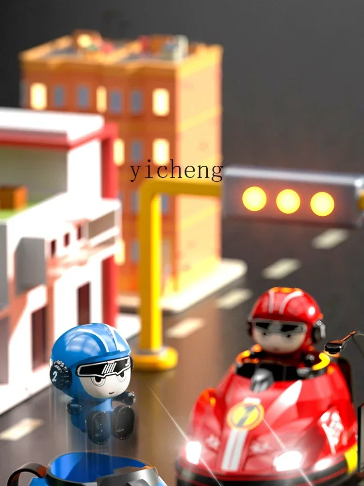 Tqh carro de pára-choque de controle remoto infantil menino brinquedo catapulta luta dupla legal deriva bolha kart