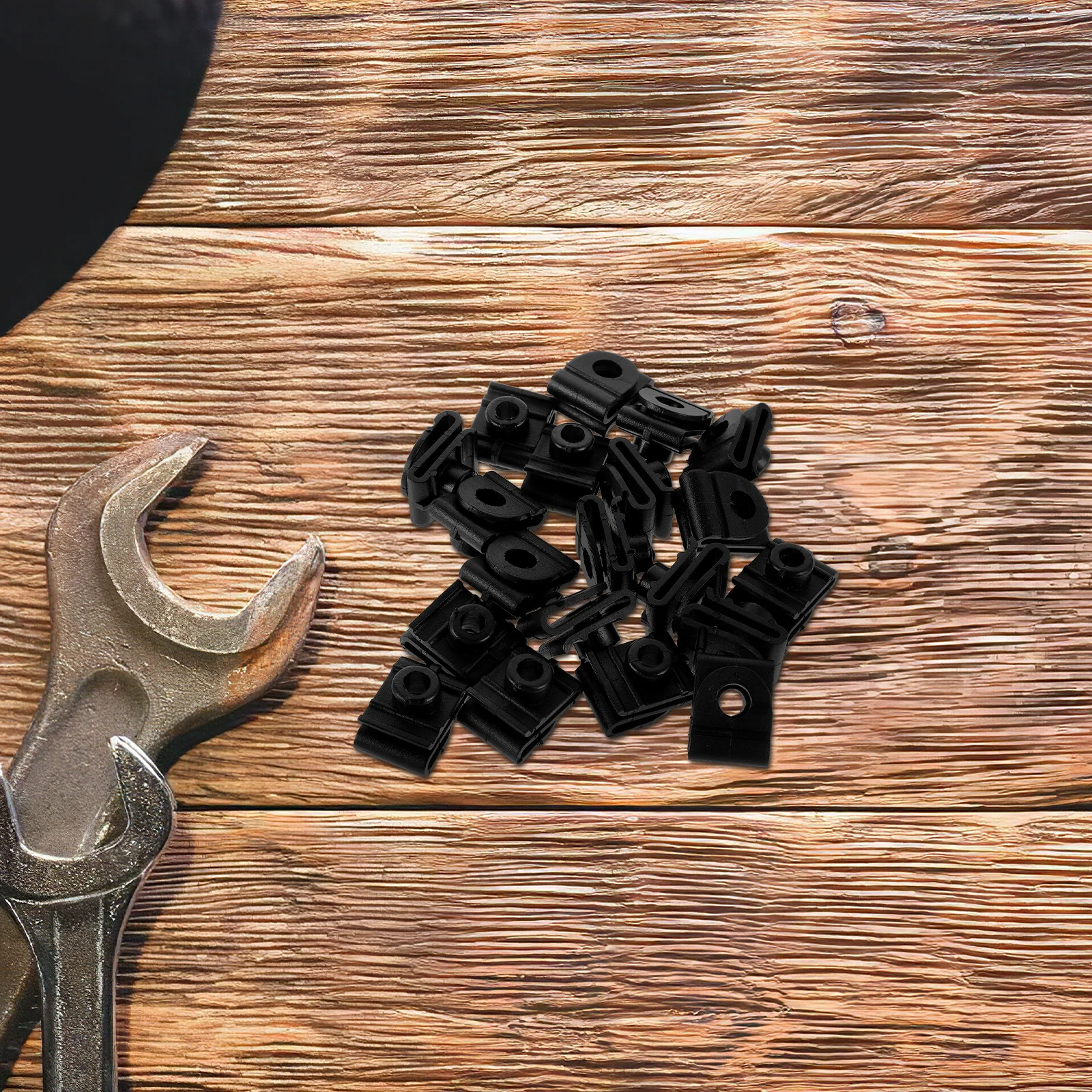 

20 Pcs Automotive Durable Plastic U-nut Fastener Retainer Bumper Cover Mounting Panel Push Pin Black Fixing