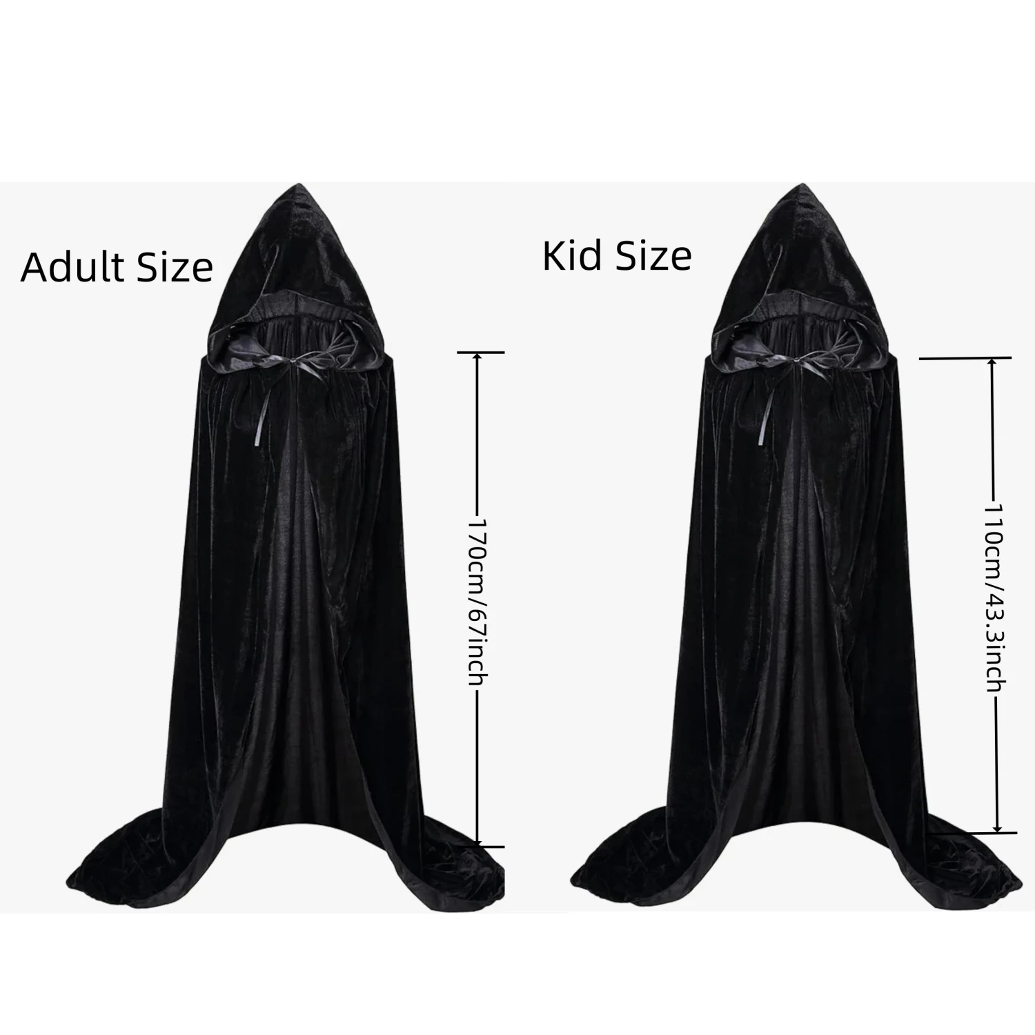 Hocus Pocus 2 Witch Cloak Hooded Mary Sarah Winifred Sanderson Sister Cosplay Costume Halloween Adult Women Girl Long Party Cape