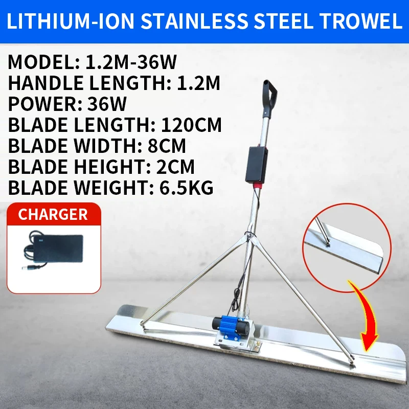 

Portable Lithium Electric Cement Leveling Screed 2M Construction Indoor Floor Grading Vibrating Ruler