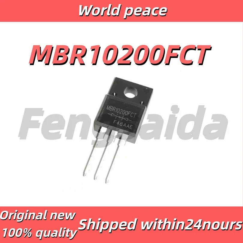(1-10pcs) Brand new original MBR10200FCT Fast Recovery Schottky Diode 10A 200V Transistor Through-Hole TO-220 Brand New Original