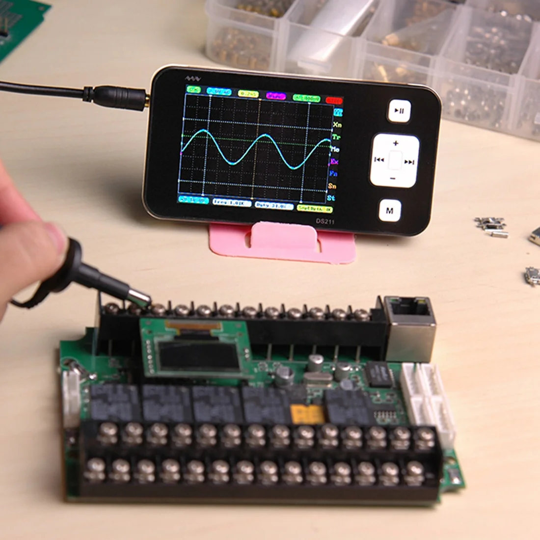 MINI DS211 ARM Nano Pocket Professional Portable Digital Oscilloscope Digital DSO 211 DS 211 DS0211 with MCX Probe