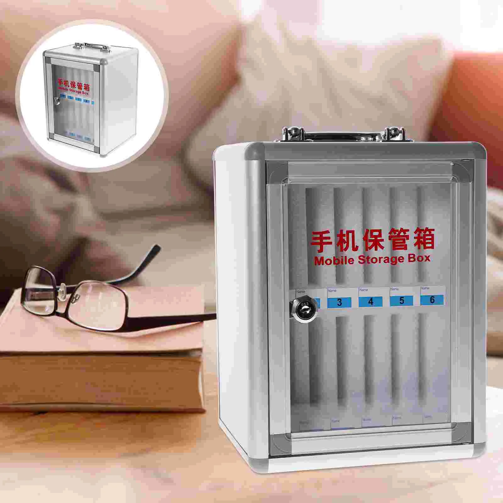 Table Mobile Phone Safe Staff Lockers for Employees Holder Aluminum Alloy Storage Cabinet Classroom