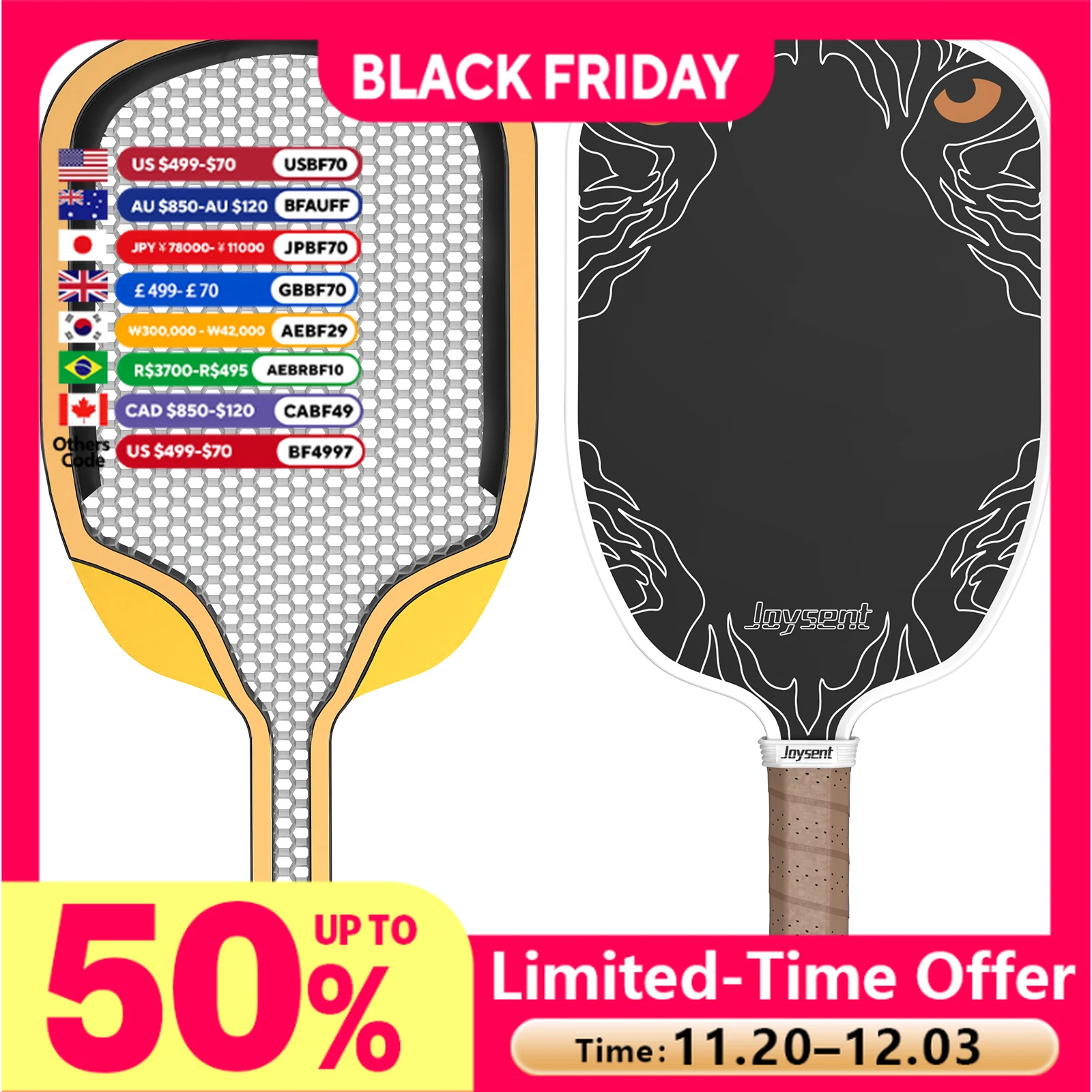 

Joysent Gen 4 EVA 4S Пена PU Термоформованная T700 Весла для пиклбола из необработанного углеродного волокна Контроль вращения Мощность Легкий фантомный глаз