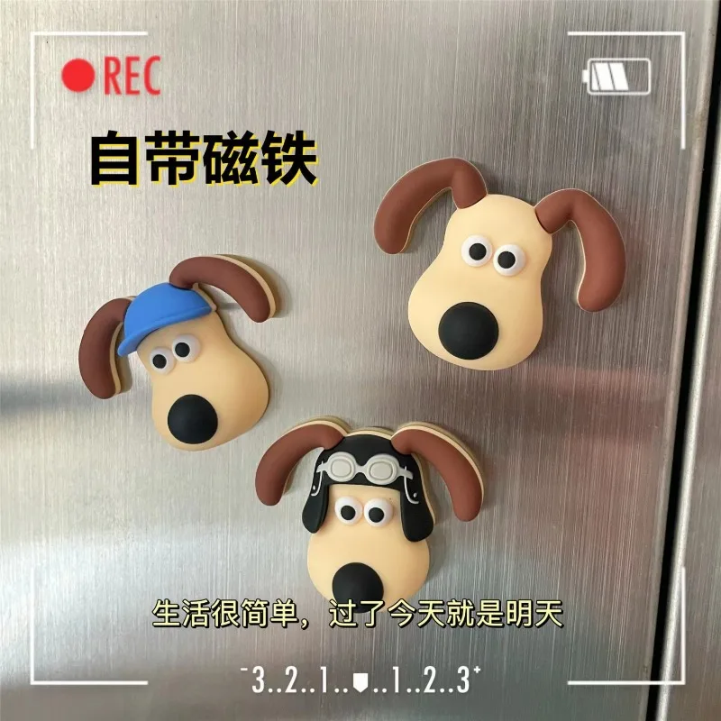 Grommit Anime Cartoon niedlichen magnetischen Kühlschrank Magnet kreative 3D nahtlose Aufkleber kreative kawaii Möbel Dekoration Geschenk