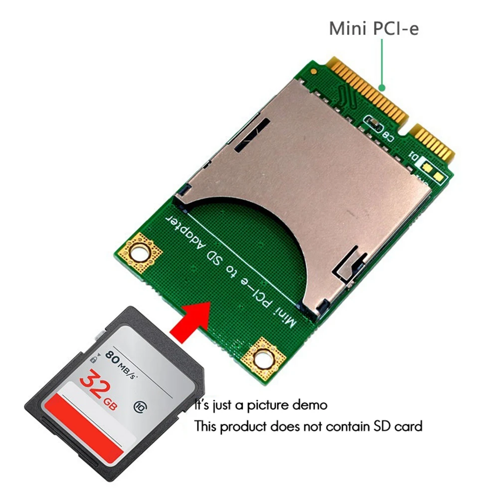 Mini interfaz Pci-E a tarjeta adaptadora SD Conversión de tarjeta Mini PCI-E SD