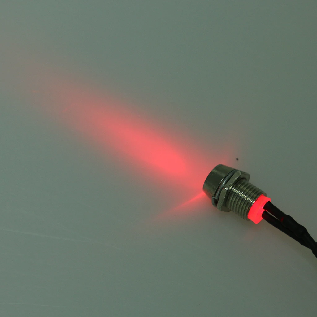 

5pcs LED Indicator Board Light Red High Strength Dashboard Bulb for Car Marine Boat 12V Panel