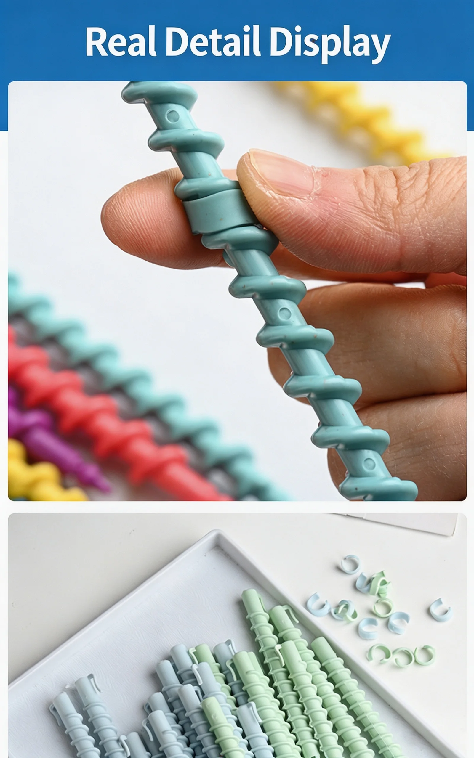 60 Stück Spiral-Lockenwickler ohne Hitze, ABS-Haarstyling-Sticks für DIY-Locken, für Salon und Heimgebrauch – Detail 7