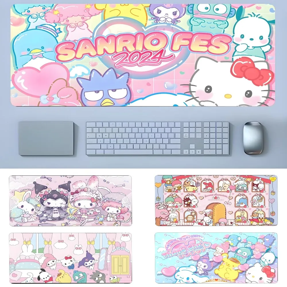 

S-Sanrio Family Cartoon Mousepad New Arrivals Large Gaming Mousepad L XL XXL Gamer Mouse Pad Size For Keyboards Mat