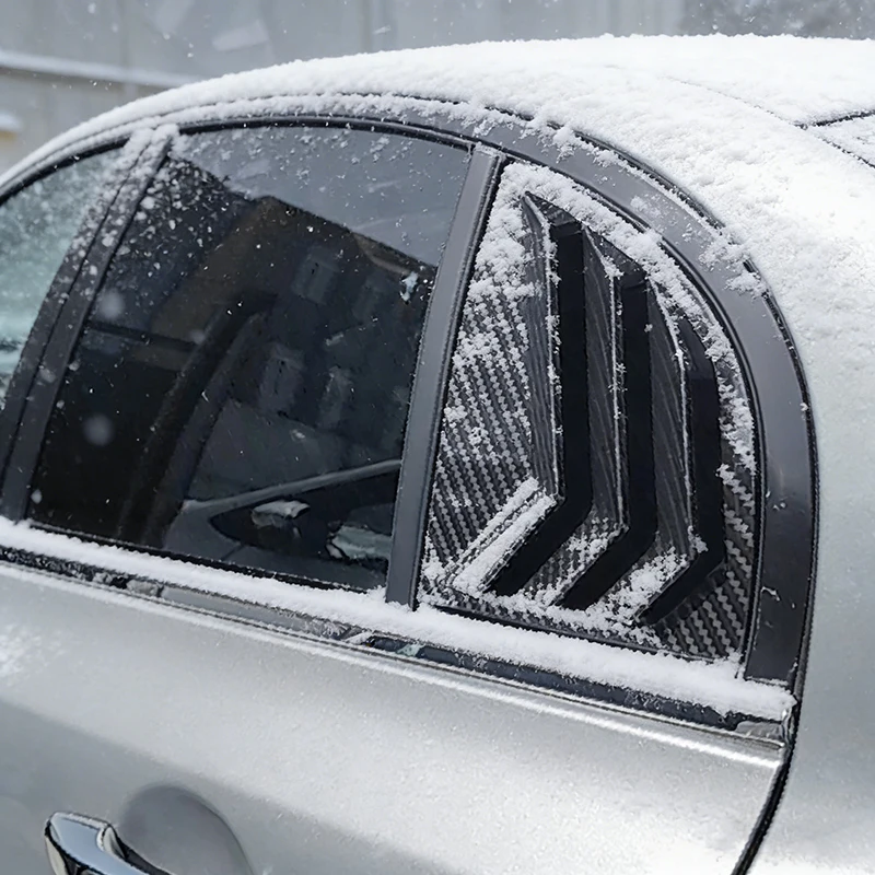 For Honda Civic Sedan 2006-2010 8th Rear Window Shades Shutter Louver Vent Cover Sticker Trim Decorate Car Styling Accessories