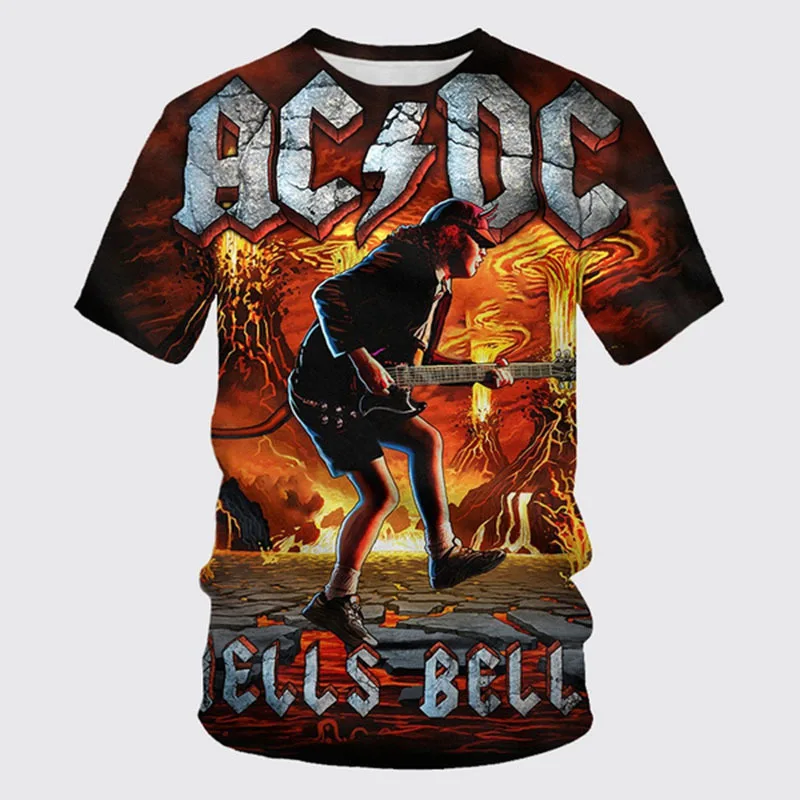 Classic Metal Rock Band Summer Men\'s Short Sleeve T-shirt Mens O-neck Casual Tshirts 3d Prited Tops Fashion Streetwear For Men