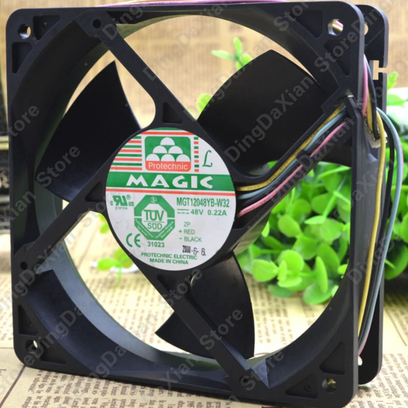 D 1PCS For MAGIC MGT12048YB-W32 | 48V 0.22A | 12CM | Industrial Chassis Cooling Fan