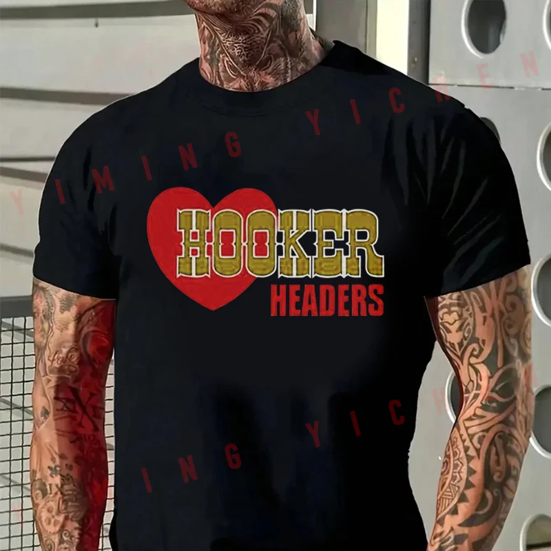 

Men's And Women's T-shirt Summer New Cotton Tee Vintage Headers Printed Motorcycle Tshirt Short Sleeve Round Neck Tops
