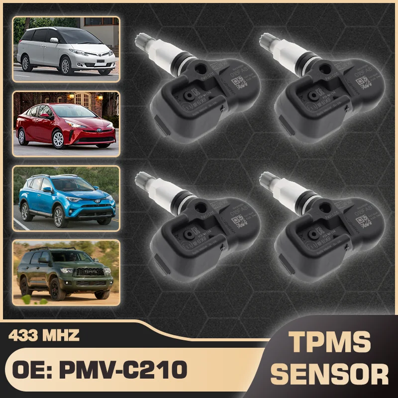 Car Tire Pressure Sensor TPMS For Toyota Previa Toyota Prius Toyota RAV4 IV Toyota Sequoia 2008-2021 PMV-C210 4260702021 433 MHz