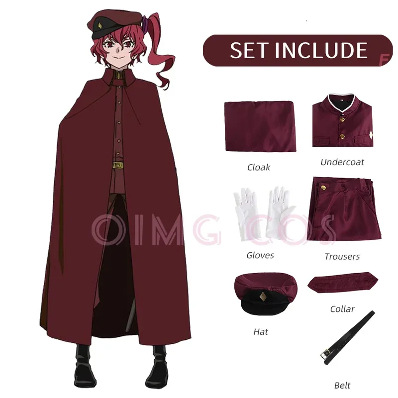 MN1 Okura Teruko Cosplay Suehiro Tecchou Kostüm Bungo Stray Dogst Erwachsene Uniform Perücke Anime Halloween Kostüme Spiel Characte9*Jy