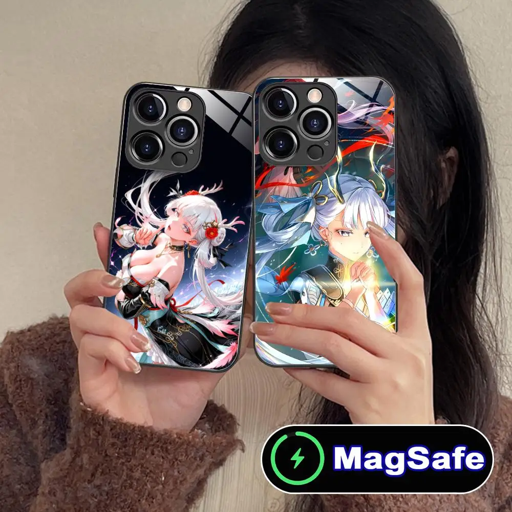 

Wuthering Waves Jinhsi Phone Case for iPhone 16 15 14 13 12 11 Pro Max Plus Mini MagSafe Glass Colour Printing Smartphone Pretty