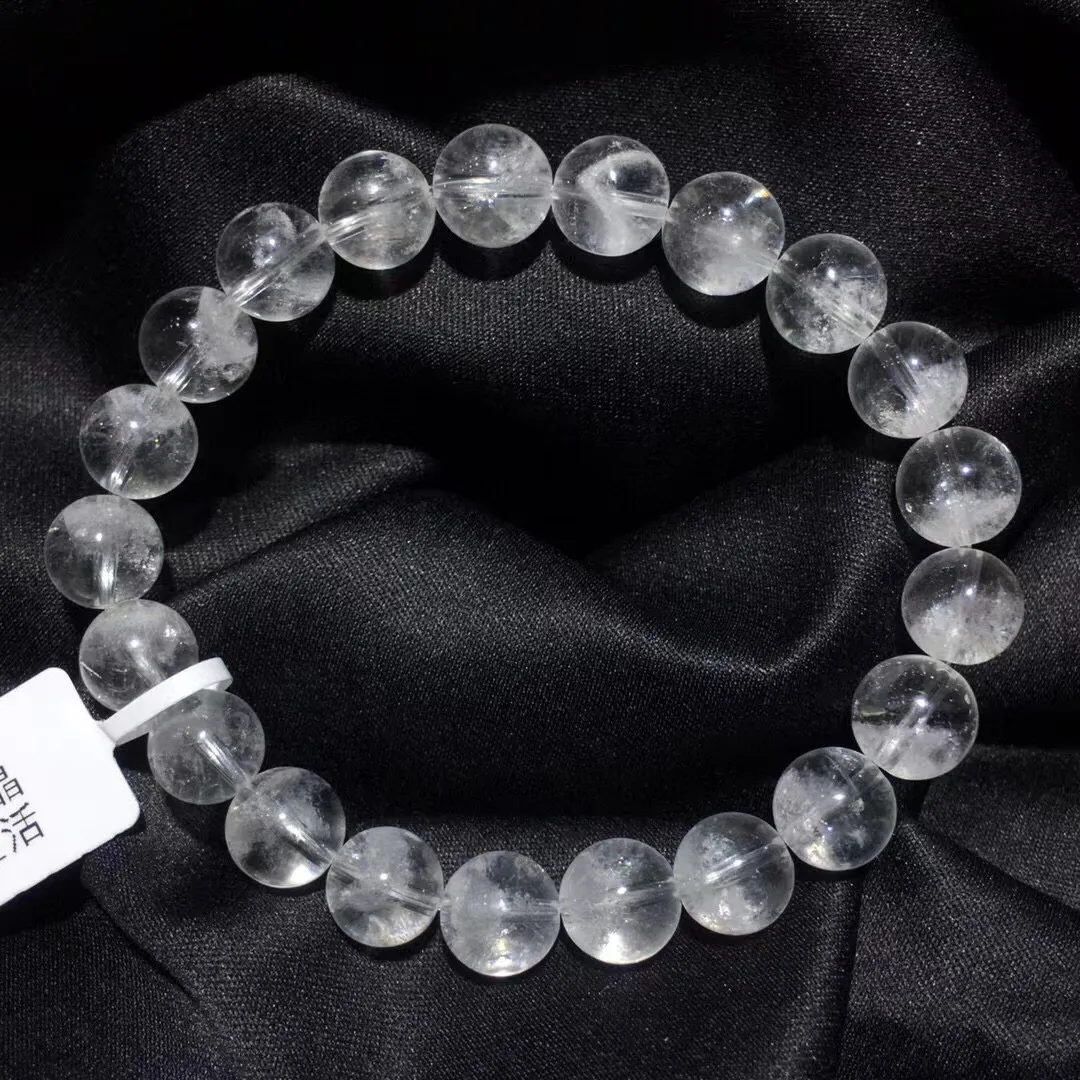 

9mm Natural White Ghost Phantom Quartz Bracelet Jewelry For Women Lady Men Healing Beauty Gift Crystal Beads Strands AAAAA