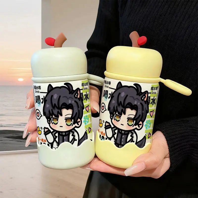 Em estoque amor e espaço profundo anime 2025 jogo cos zayne unissex 15x6.5cm dos desenhos animados copo de água isolado de aço inoxidável presente