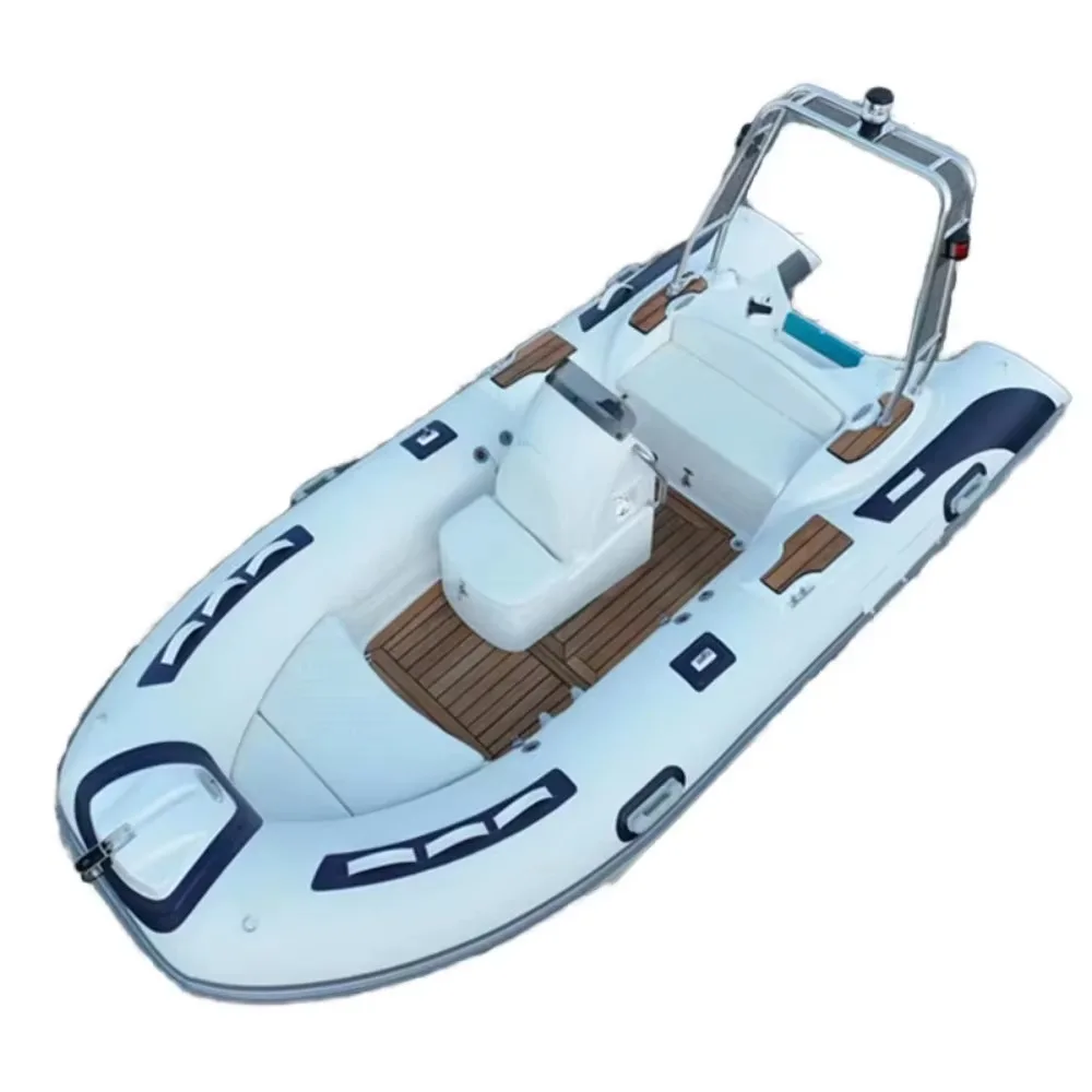 New Model 13ft 390cm Fiberglass Hull RIB Rescue Boat PVC Hypalon Inflatable Rigid Inflatable Boat