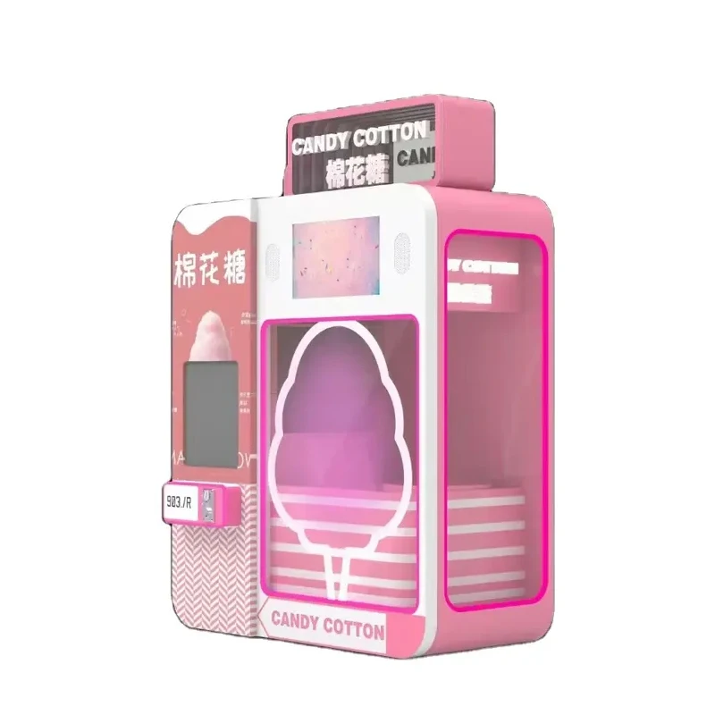 Wholesale New Sugar Flower Robot Electric Corn Cotton Candy Bakery Fully Automatic Snack Vending Machine High 2-Year Warranty