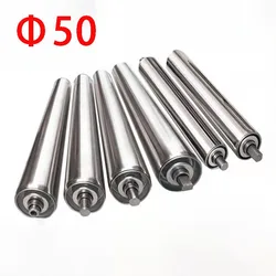 1PCS Stainless Steel Non-Power Roller Shaft, Belt Conveyor Roller, Rod Line Driven Roller, Diameter 50mm