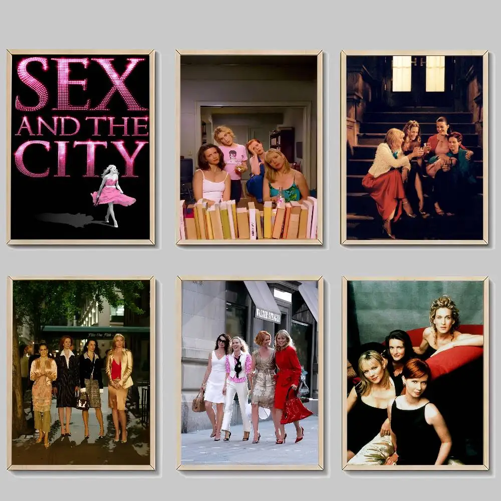 Sex And The City TV Series Classic Vintage Posters Decoracion Painting Wall Art White Kraft Paper Kawaii Room Decor