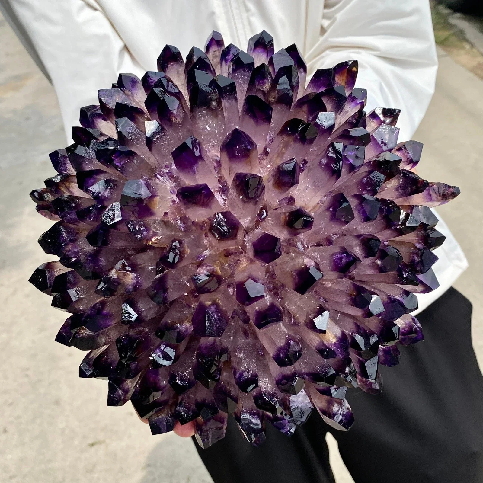 

Natural Amethyst Phantom Crystal Cluster, Energy Gemstone, Spiritual Healing, Home Aquarium, Room And Office Decoration, Gift, D