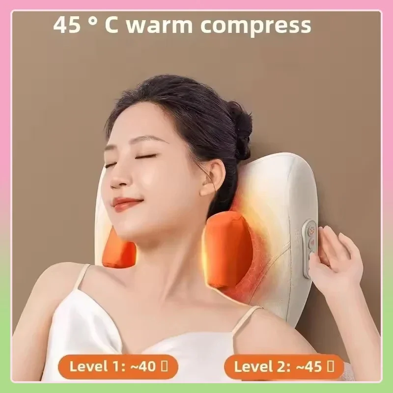 

Электрическая массажная подушка трапециевидной формы, беспроводной автомобильный и домашний массажер с подогревом талии, шеи, ног, шейного шиацу, разминание