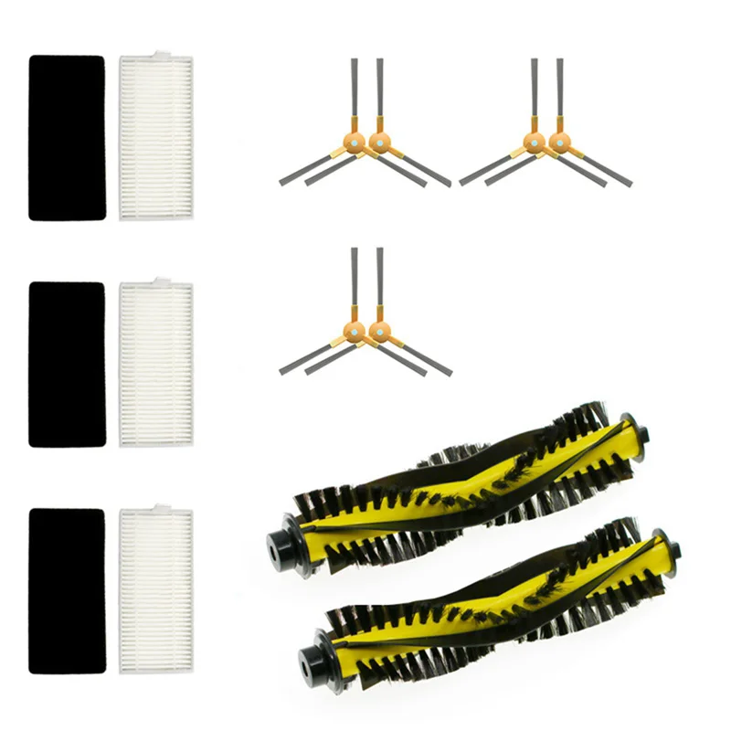Set di filtri in spugna per spazzola laterale con spazzola principale per spazzare l'aspirapolvere per parti di elettrodomestici rimovibili Neatsvor X500