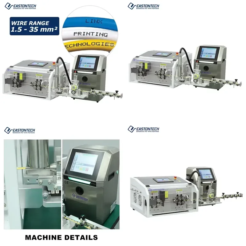 2026 Hot EW-05A+P Cable and Wire Cutting and Stripping Machine Continuous Inkjet Printer Cable Marking Printer Wire Printing