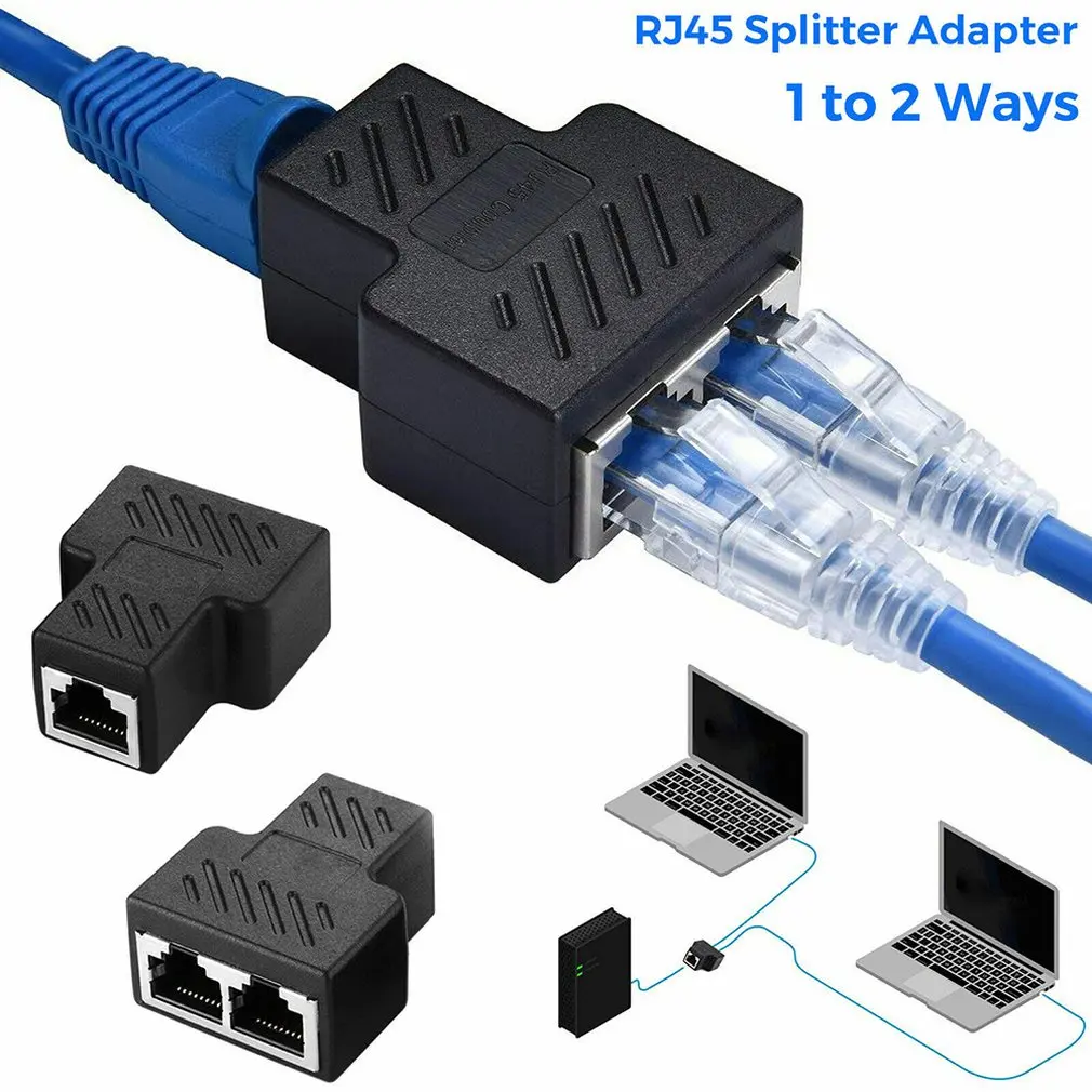 Splitter Ethernet RJ45 Kabel Adapter 1 Tot 3 Poort Lan Network Connector Voor Networking Extension