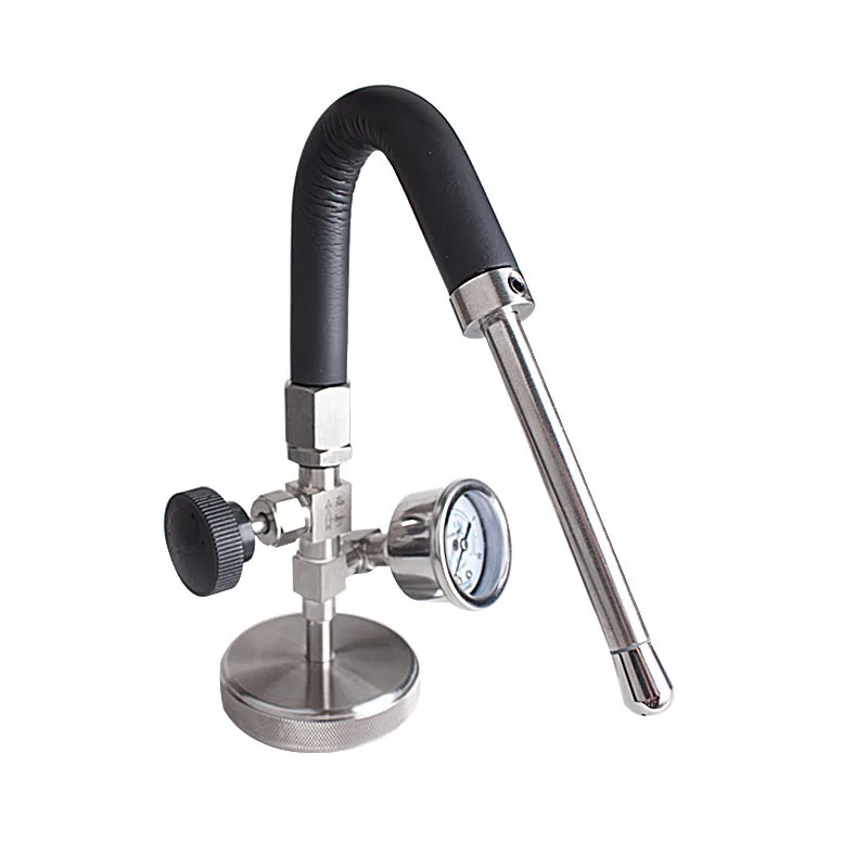 Stainless steel small steam milk beater (double valve mocha pot) steam milk beater