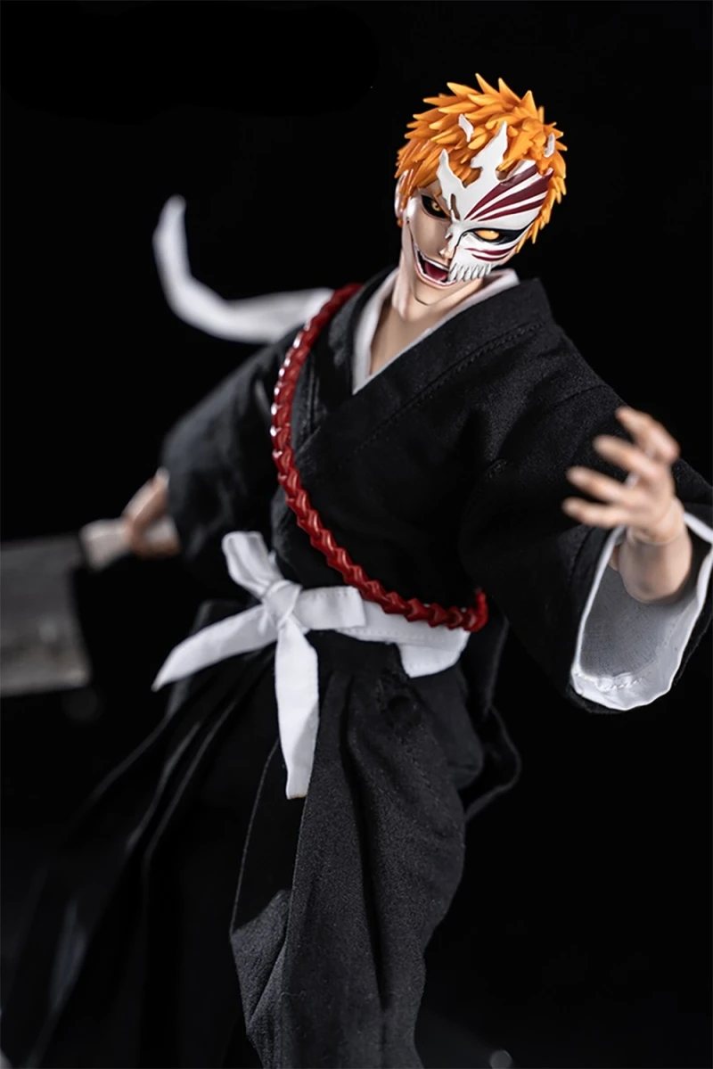 34cm Gametoys Movable Kurosaki Ichigo Double Body Three Head Engraving Gk Figure Toy Birthday Gifts