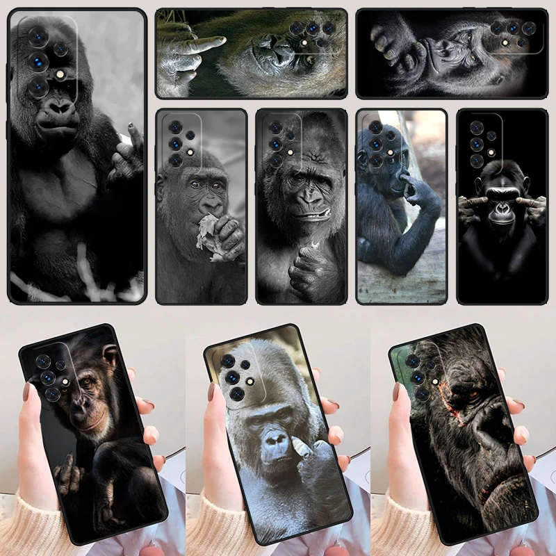 

Gorilla-средний палец для Samsung Galaxy A52 A72 A73 A20e A21S A50 A70 A11 A12 A42 A31 A40 A51 A71 A32 A80 A91 чехол для телефона