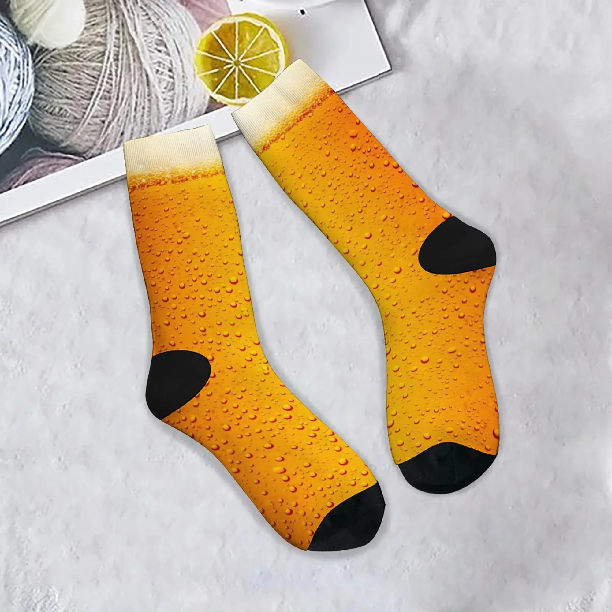 

Beer Foam Digital Print Men's Novelty Crew Socks Breathable Comfy Casual Unisex Socks for Men's Outdoor Wearing All Seasons