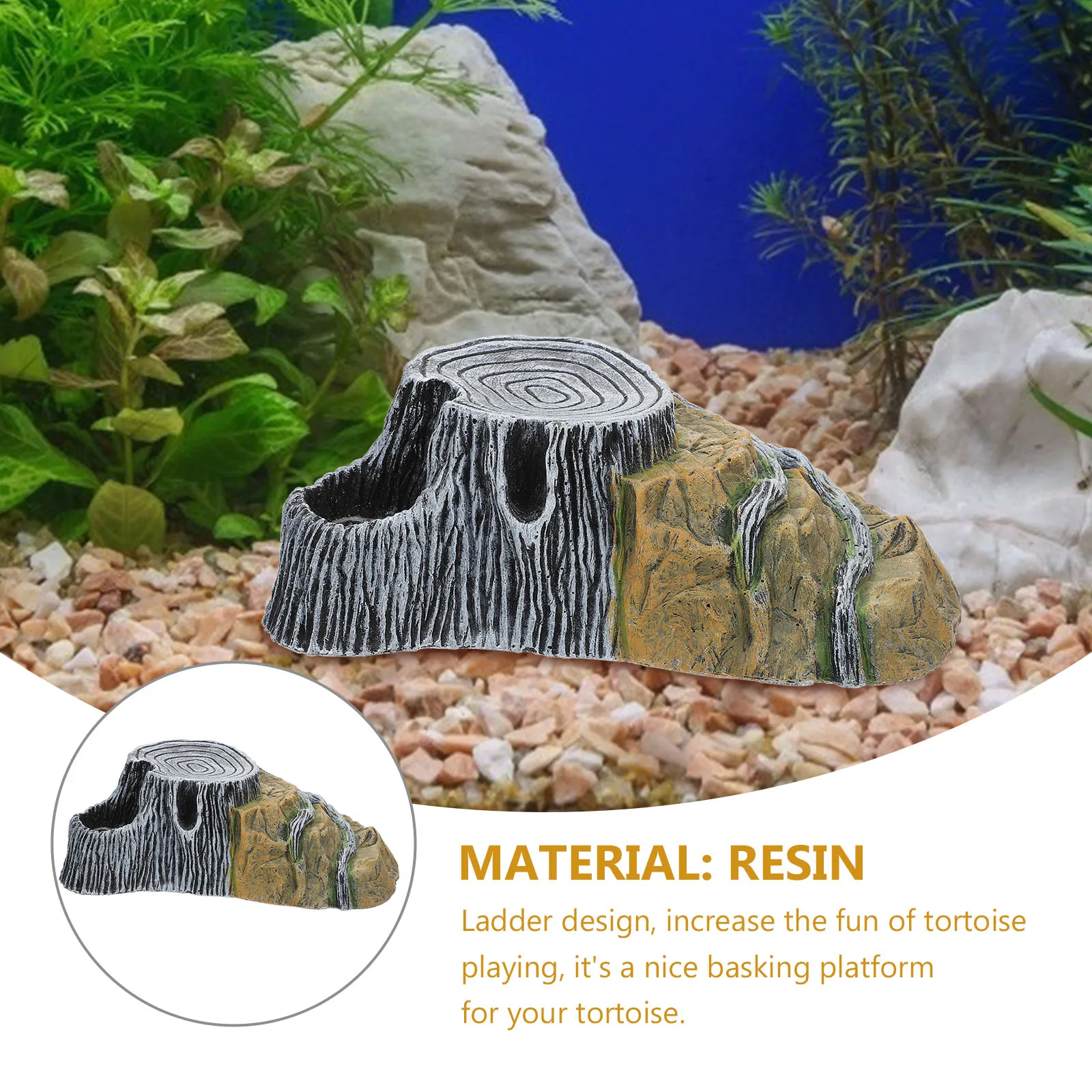 

Turtle Basking Platforms Resin Material Lifelike Details Aquarium Decoration Reptile Platforms Pet Turtle Accessories Climbing
