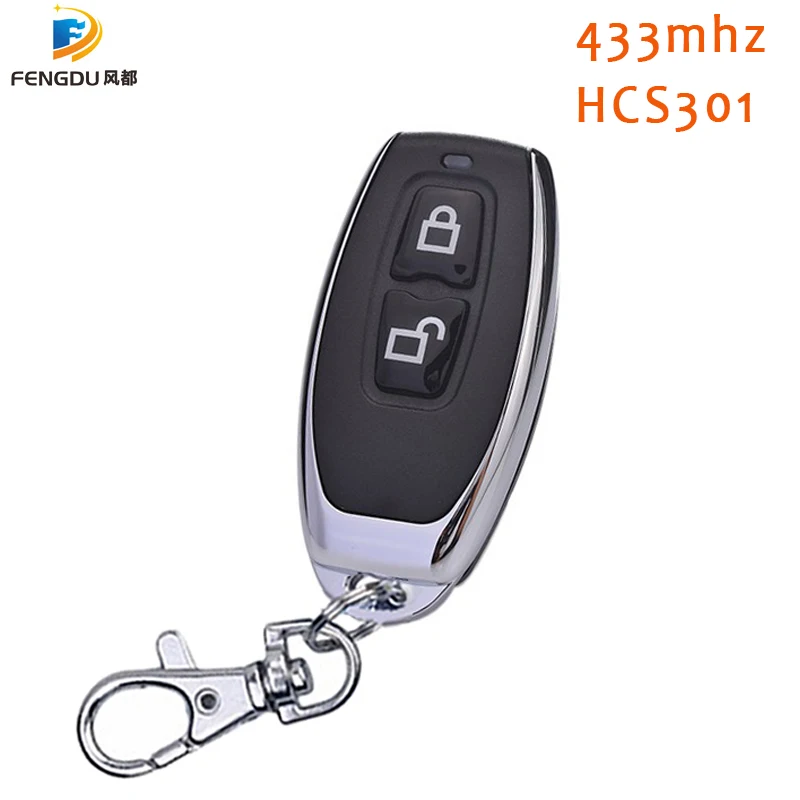 

HCS301 Rolling Code Remote Control For Gate Garage Door Controller Alarm Key 2 Buttons 433MHz Door Remote Control